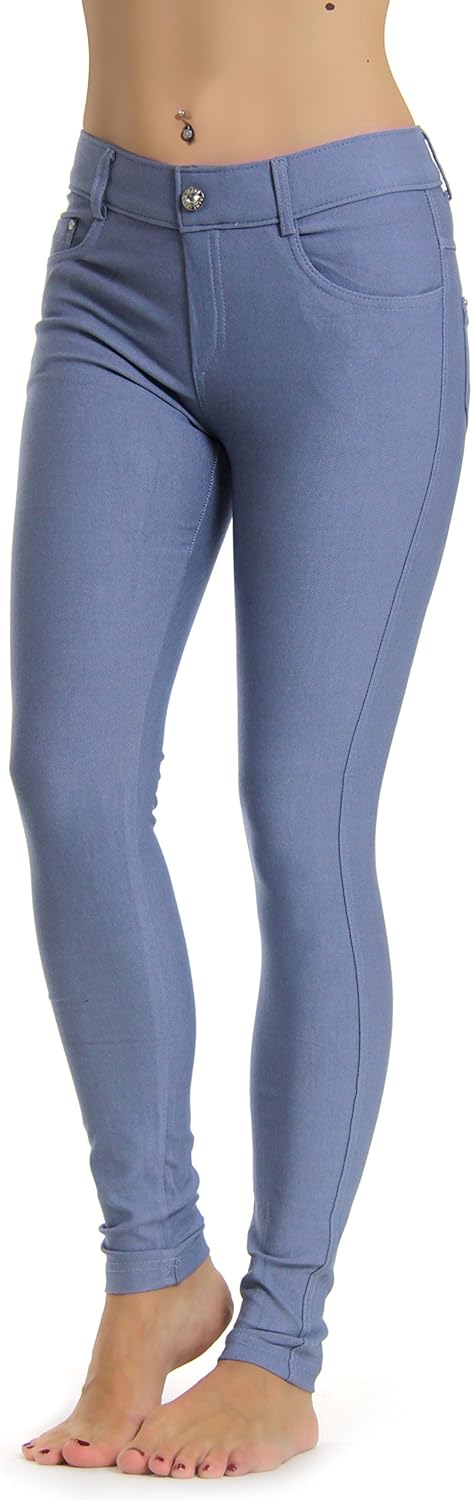 Prolific Health Women's Jean Look Jeggings Tights Slimming Many Colors Spandex Leggings Pants Capri S-XXXL - Image 2