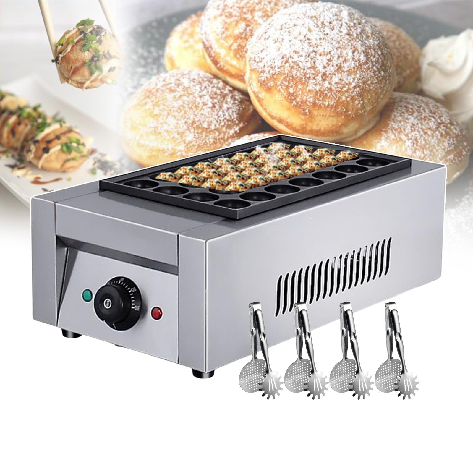 UMJIGF Electric Takoyaki Grill Pan / 28/56 Holes Takoyaki Maker/Commercial Takoyaki Octopus Baking Pan Mold/Electric Takoyaki Maker for Octopus Meat Fish Ball,