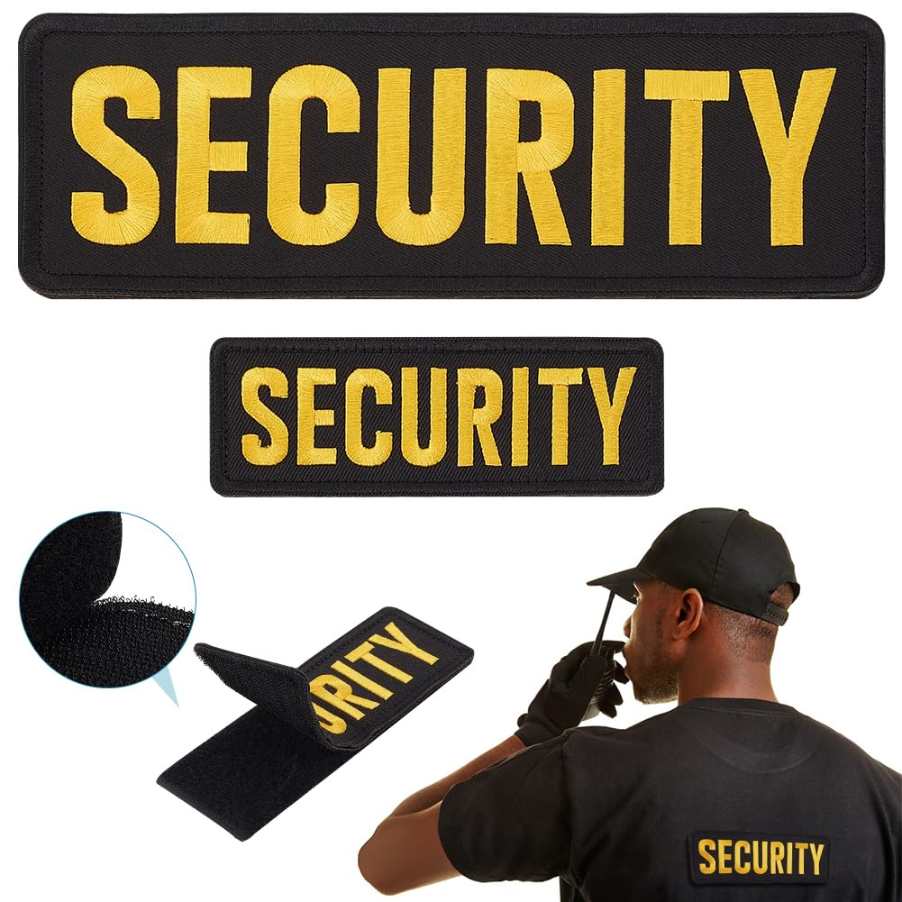 Patchs de sécurité jaune brodés pour identifier gilet et uniforme