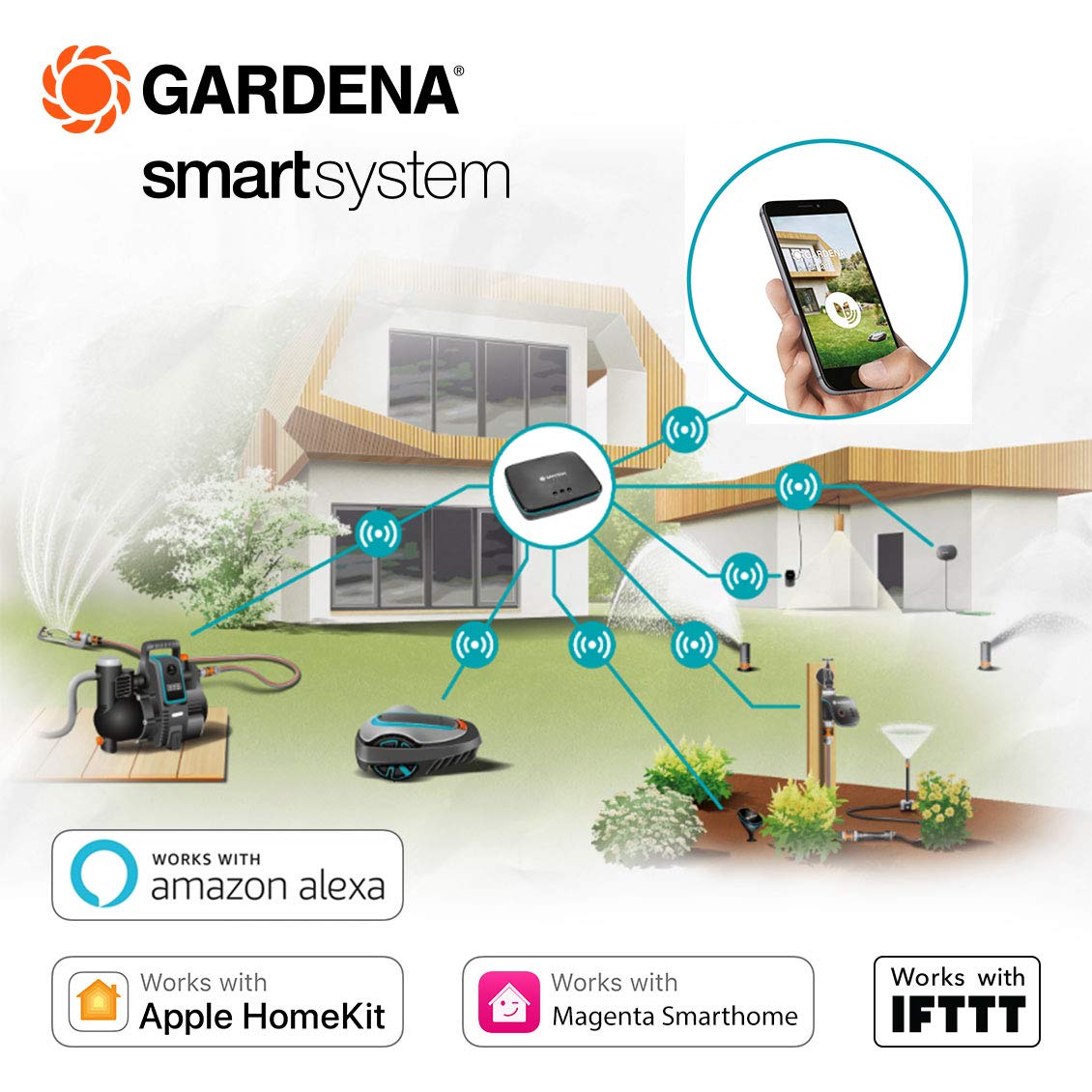Gardena kit complet smart SILENO city : tondeuse robot smart SILENO city pour 500 m² de gazon — vue 3