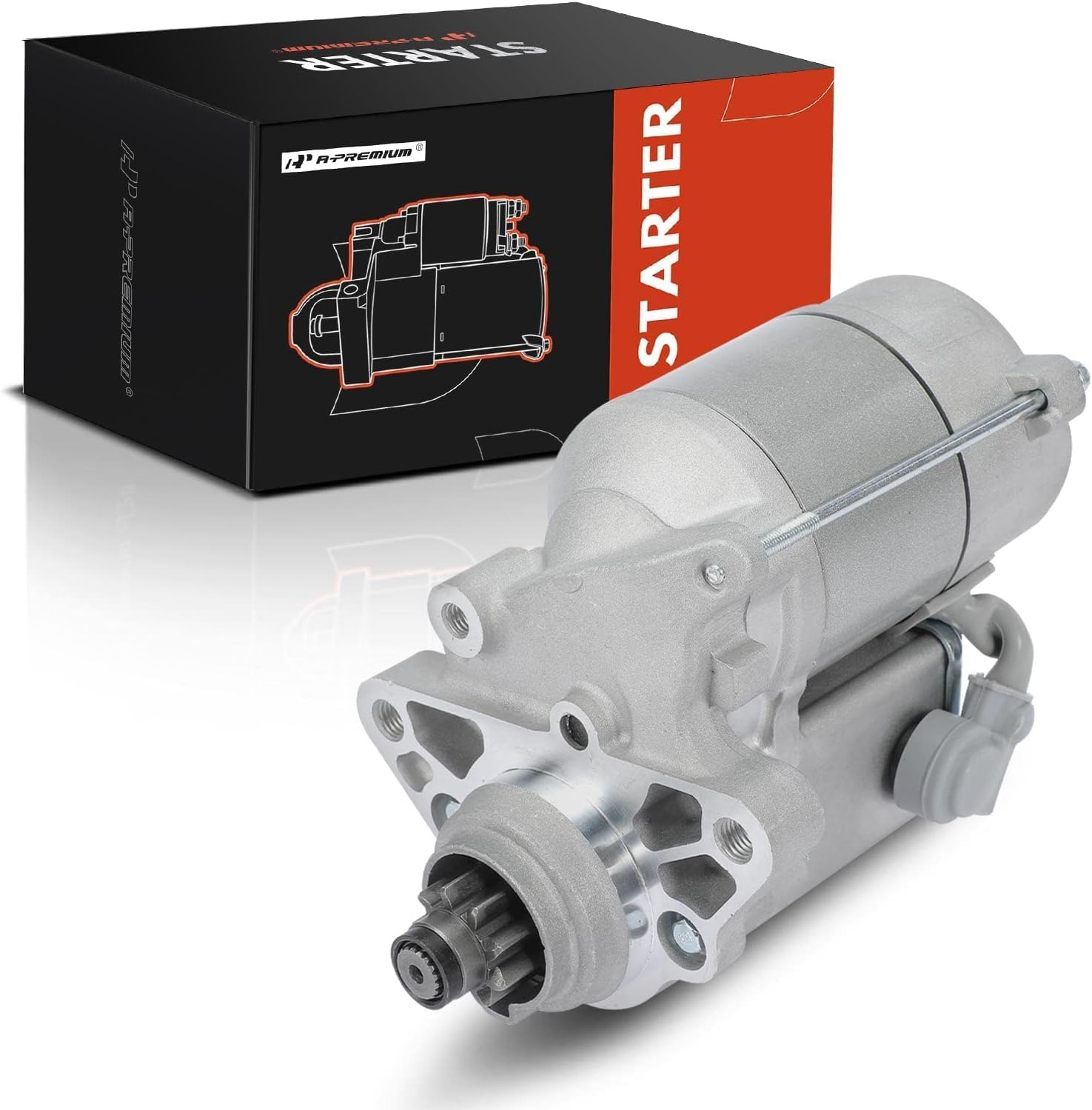 A-Premium Starter Motor Compatible with Toyota Tundra 2000-2009, 4Runner 2003-2009, Sequoia 2001-2005 & Lexus GX470 2003-2004, 4.7L, 12V 1.4KW Clockwise 9-Tooth, Replace# 228000-8800, 9622809-880