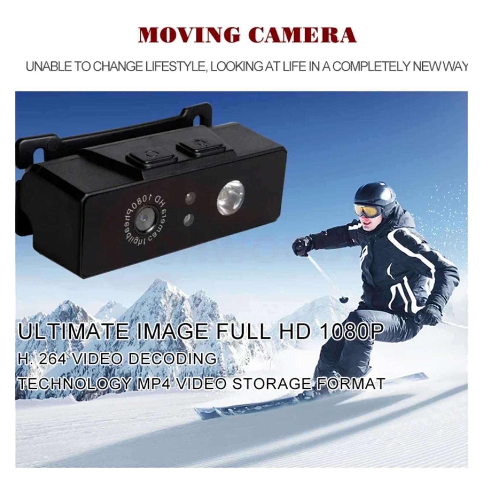 Mini Kamera 1080P Z Pierwszej Perspektywy Ruchoma Wbudowana Bateria Akcji Fala Ręczna Indukcyjna Wideo Mała Bodycam Bezproblemowa PrzenośNość(Add 8GB card)