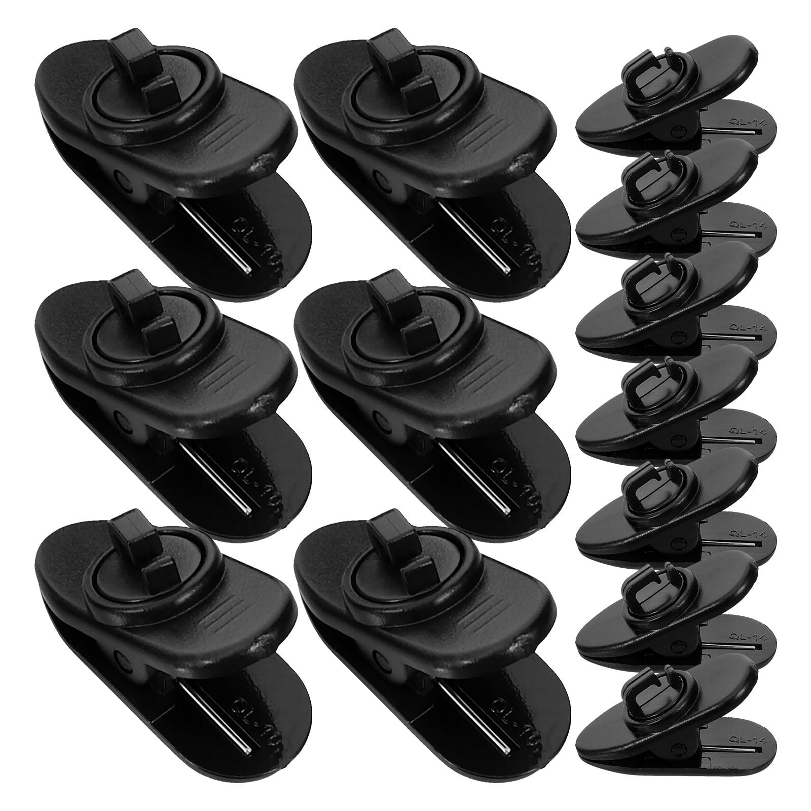 IMIKEYA 30 Pcs Small Lapel Microphone Clips with Rotatable Clamp Mic Wire Holder for Lavalier Microphones Suitable for Live Sound and Stage Use