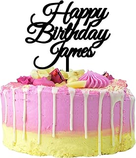 ANY NAME PERSONALISED Happy Birthday Cake Topper Party Decoration - Personalise with ANY NAME - Food Safe 3mm Thick Acrylic Cake Decoration - Lots of Colours