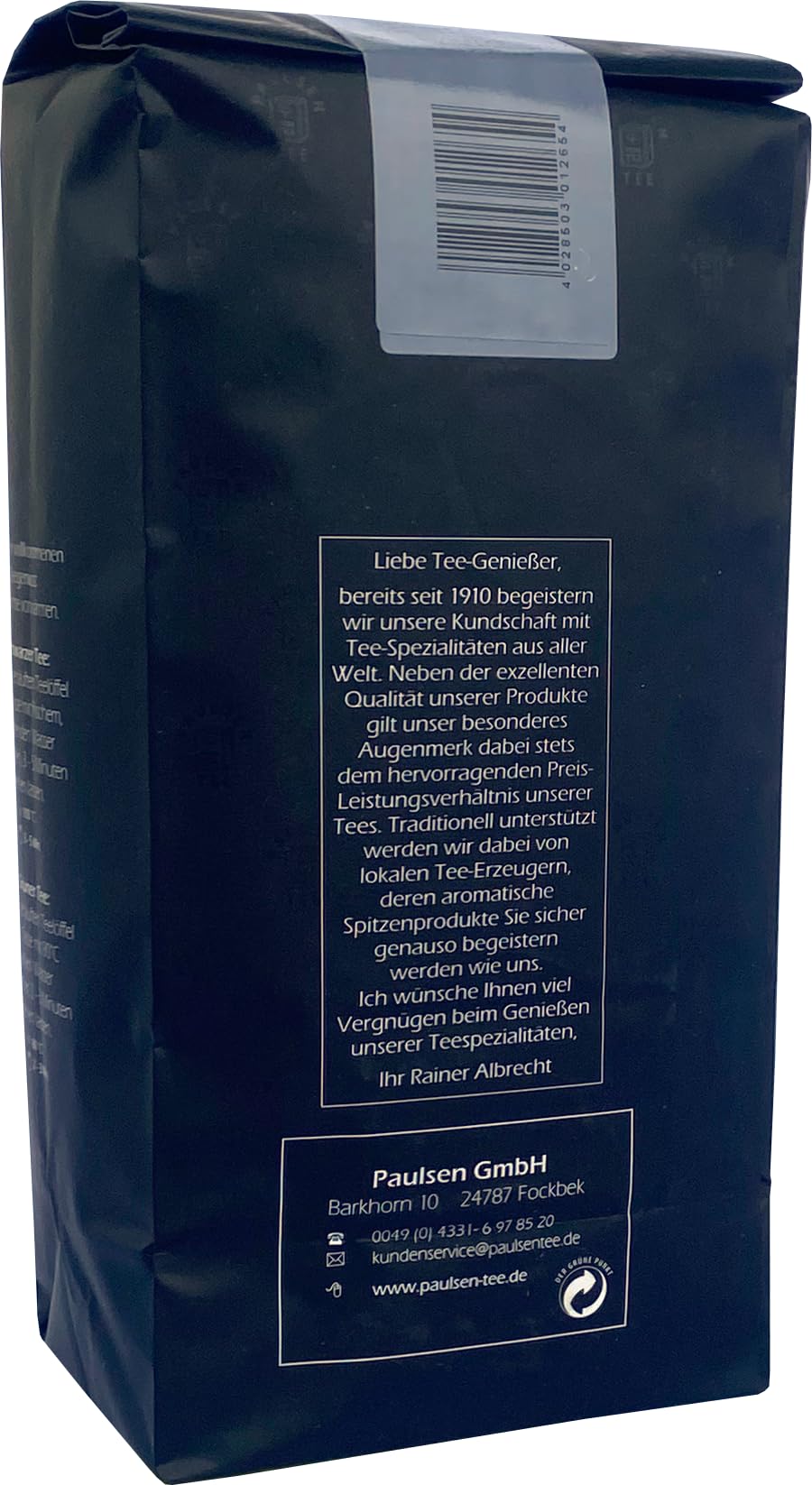 Paulsen - Darjeeling Second Flush FTGFOP - Gartentee Plantage Arya - Ernte 2025-500g