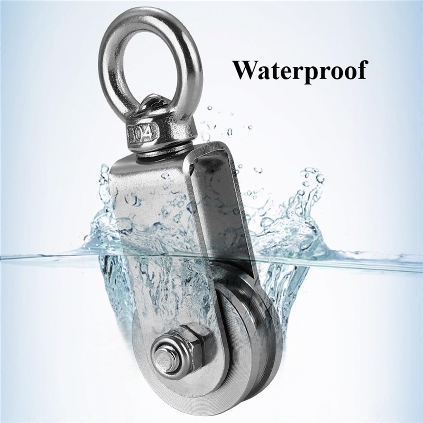 Carrucole In Acciaio Inox Per Sollevamento - 2 Pezzi Con Cuscinetti A Sfera, Portata 250kg - Foto 7