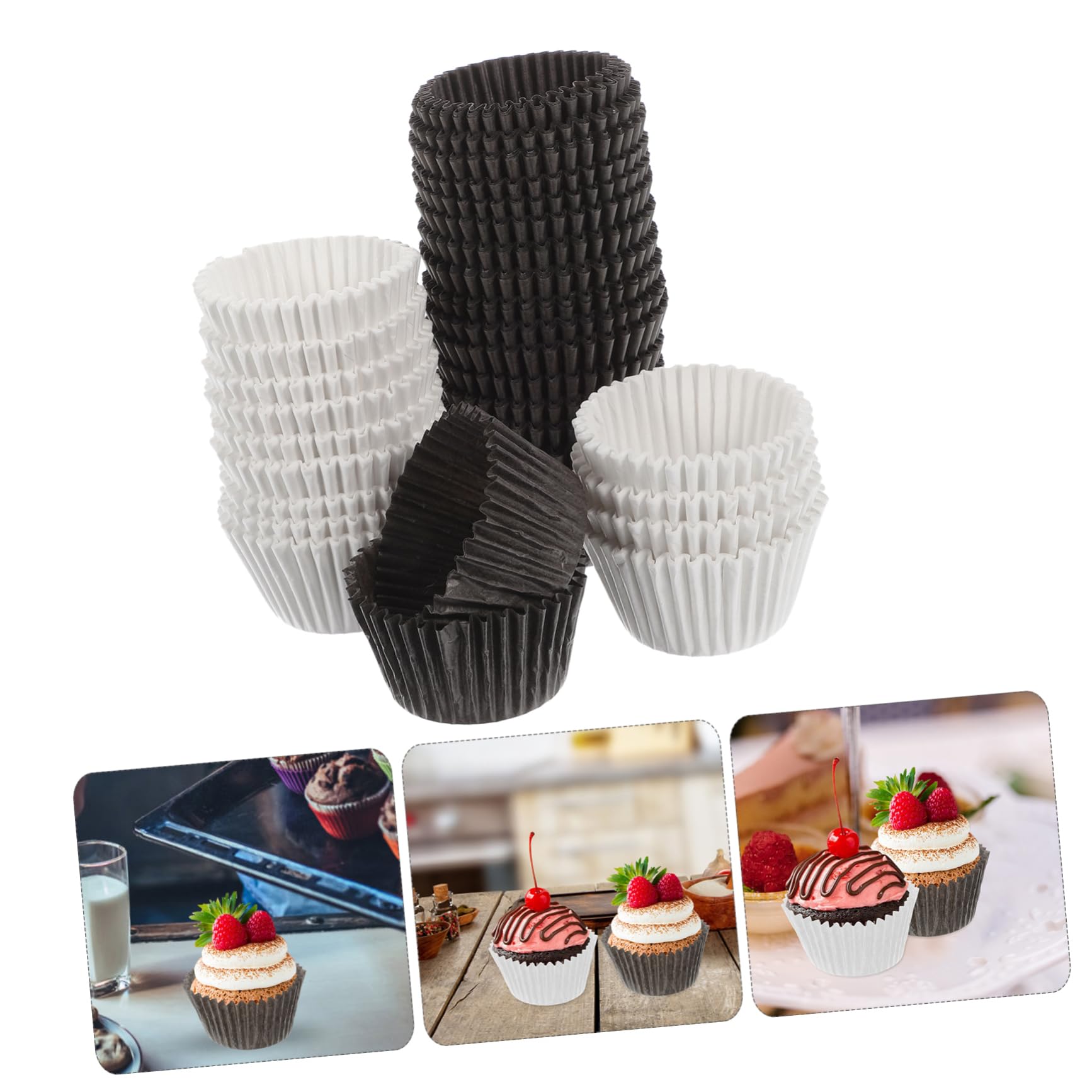 Hemobllo Capacillos de Papel sin Filtración de Tinta 1000 Piezas Moldes para Hornear Resistentes Grasa para Cupcakes y Muffins Ideales para Baby Showers y Repostería