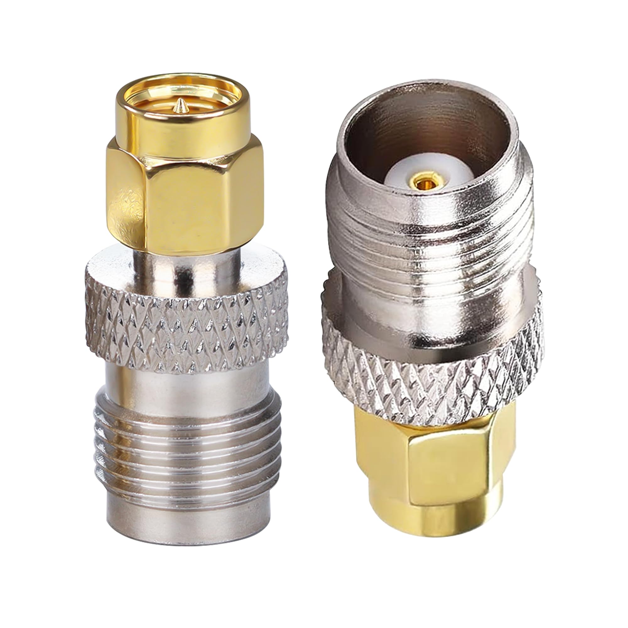 Adaptador SMA a TNC, Conector Coaxial SMA Macho a TNC Hembra 2 Piezas