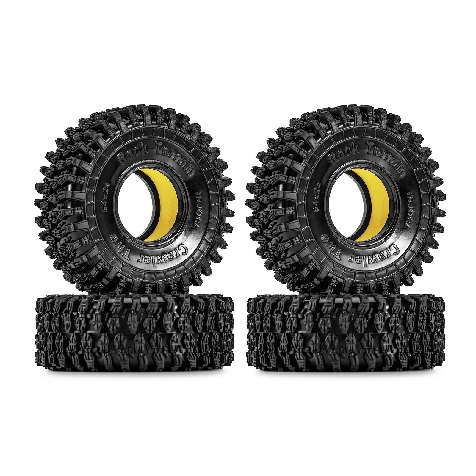 1.0 Silicone Rubber Inserts and S5 Rock Terrain Crawler Tires for TRX4M SCX24 1/18 1/24 RC Crawler Car Upgrade