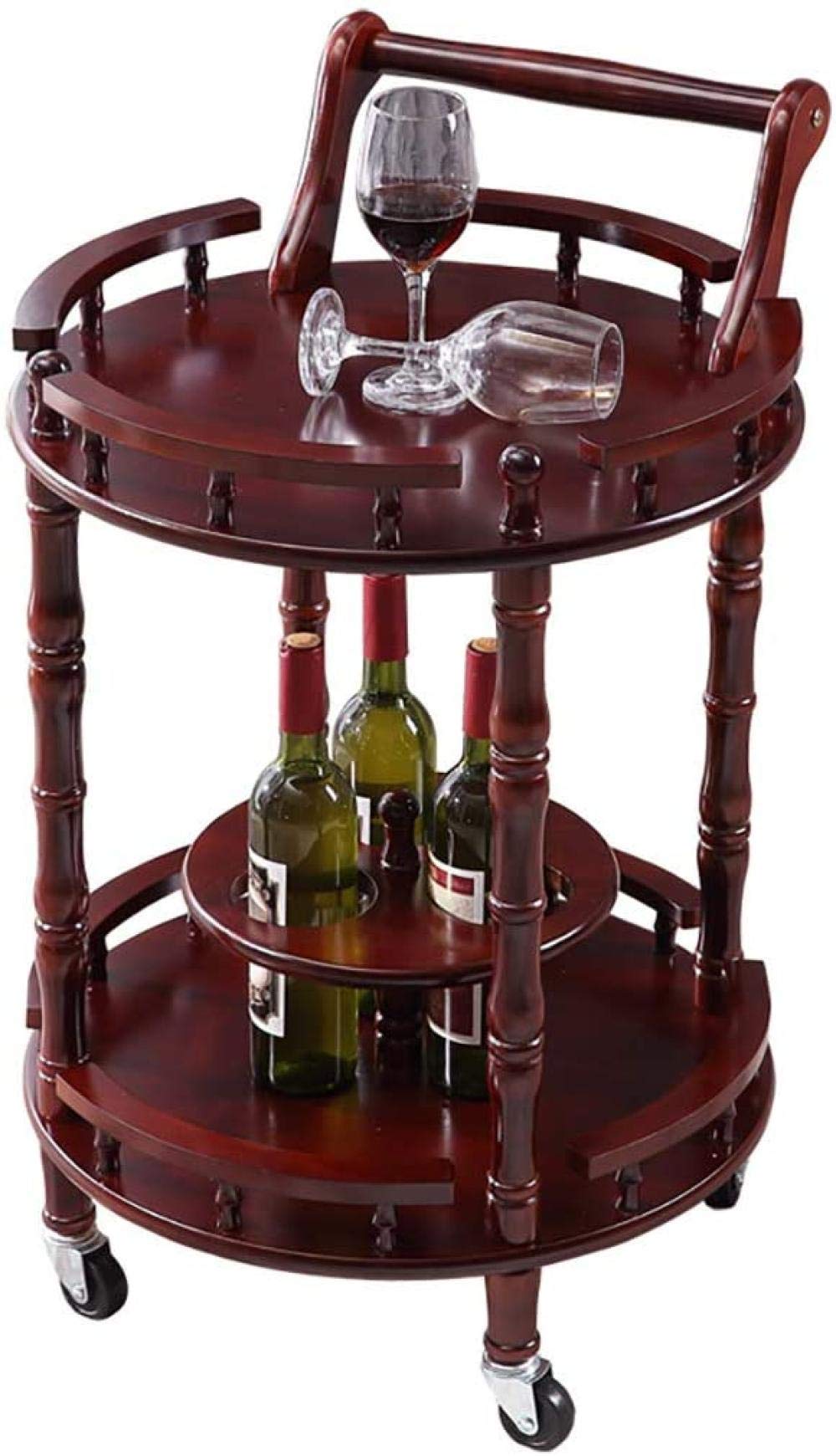 Carrito de almacenamiento de cocina carrito de servicio botellero madera