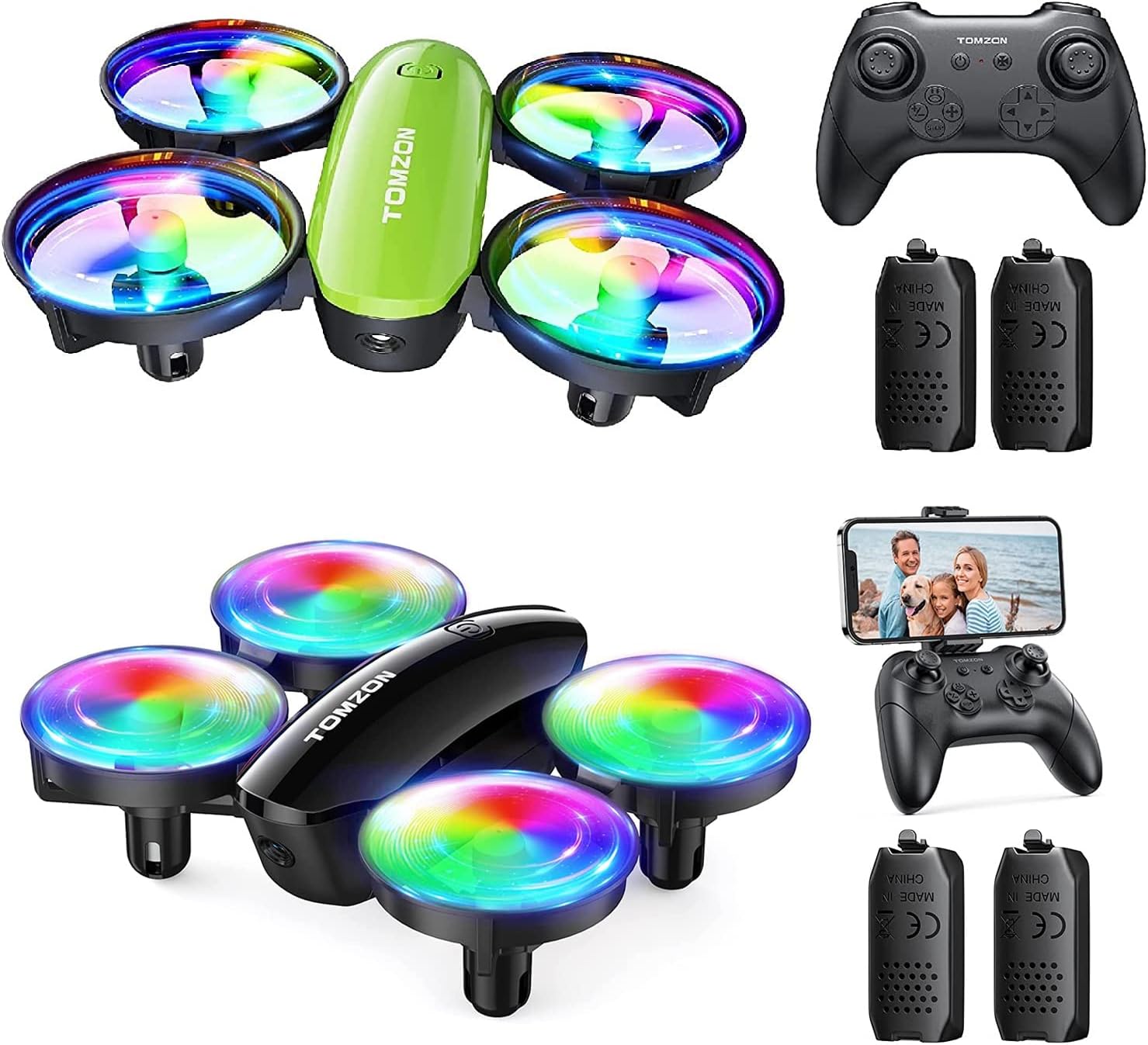 Tomzon A23W Mini Drone for Kids with 1080P Camera Bundle