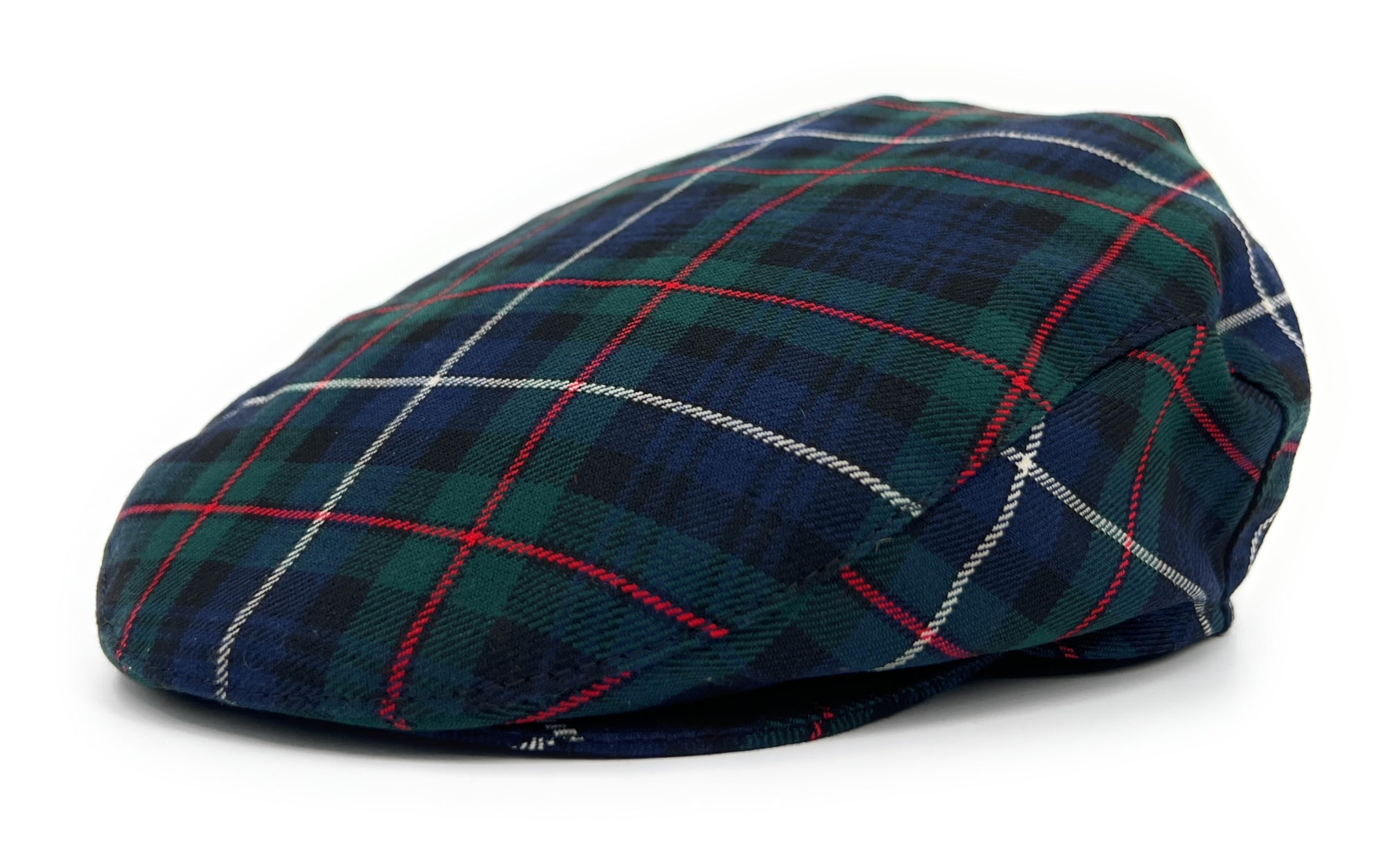 Tartan Tweeds Men's Robertson Hunting Tartan Flat Cap Comfort Fit Quilted Lining British Made (Xxl)