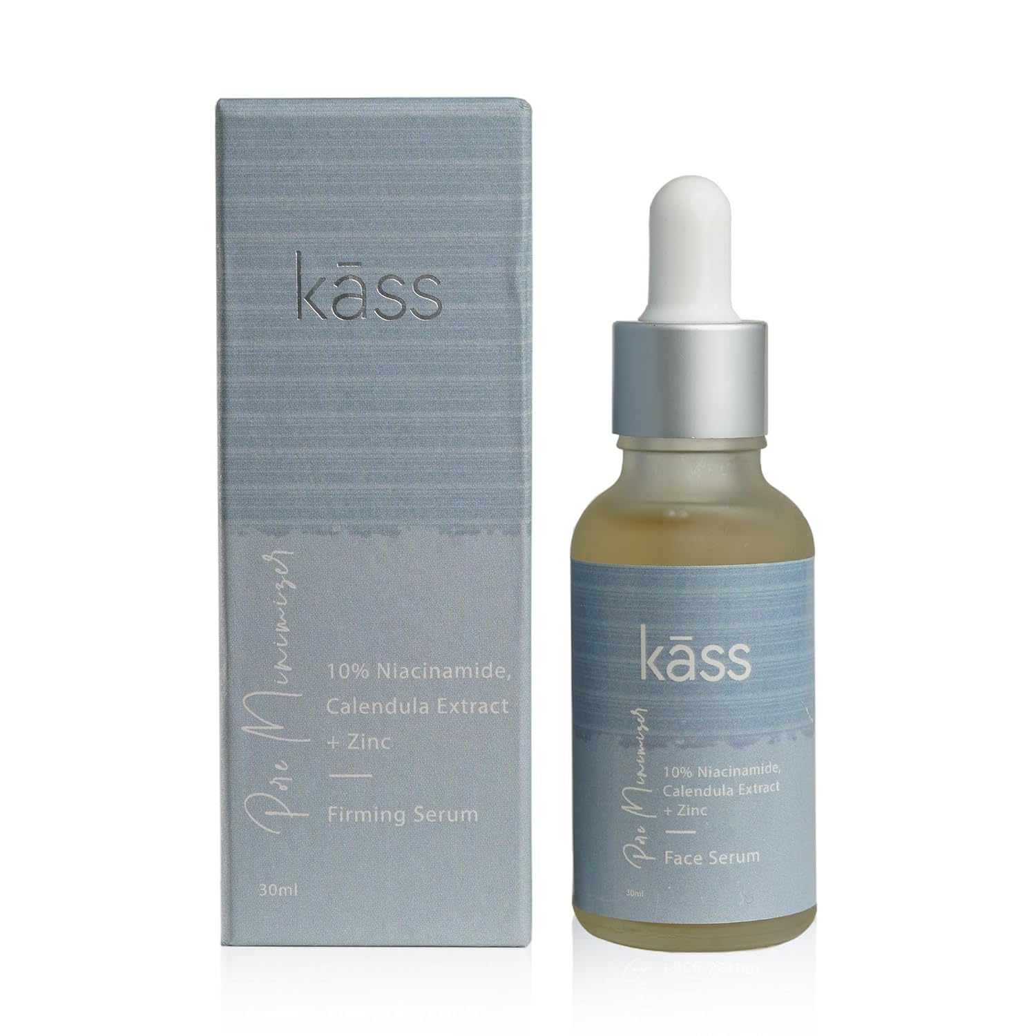 Kass 10% Niacinamide Face Serum | With 0.5% salicylic & Zinc | Pore Minimizing, Acne Marks, Blemishes & Oil Balancing | Serum For Acne, Blackheads & Whiteheads | 30ml | For Clear, Bright Skin | Unisex