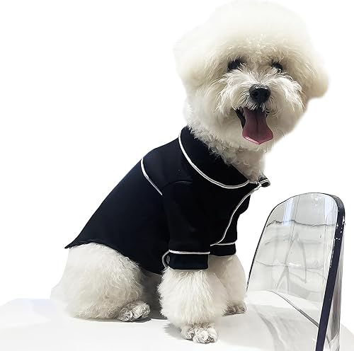 Miniatura 1 de Pijama de seda para perros pequeños y gatos, camisas suaves para mascotas, ropa de descanso para cachorros, ropa para perros, Bulldog Yorkie gatos,