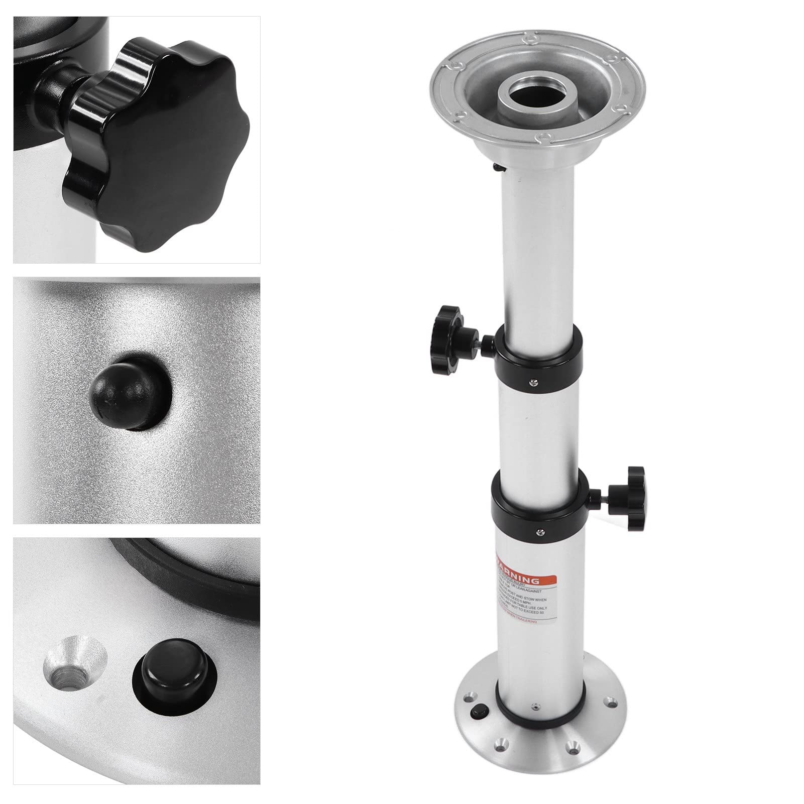 Gamba del Tavolo Rimovibile 430 745mm Altezza Regolabile 3 Sezioni Lega di Alluminio per Caravan Monitor per Computer Staffa Stabile Regolabile
