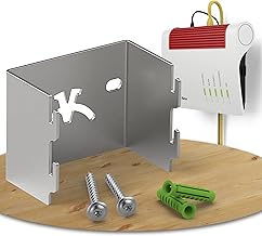 munda.living Fritzbox Wall Mount - Fritzbox Mount for All Fritzbox Routers with Ventilation Grille - Wall Mount Fritzbox Including Mounting Material - Fritzbox Accessories Produced in Germany