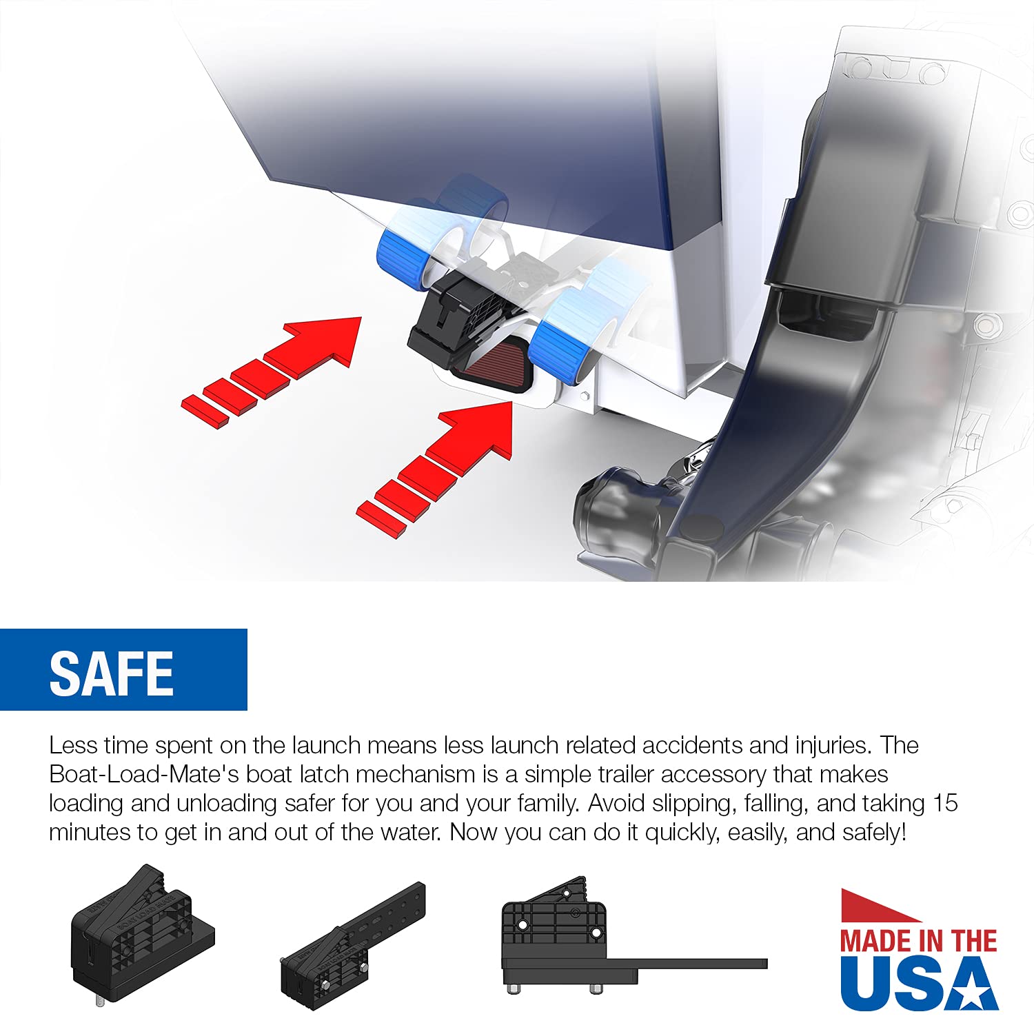 Boat Load Mate Spring Loaded Automatic Boat Latch, Boat to Trailer
