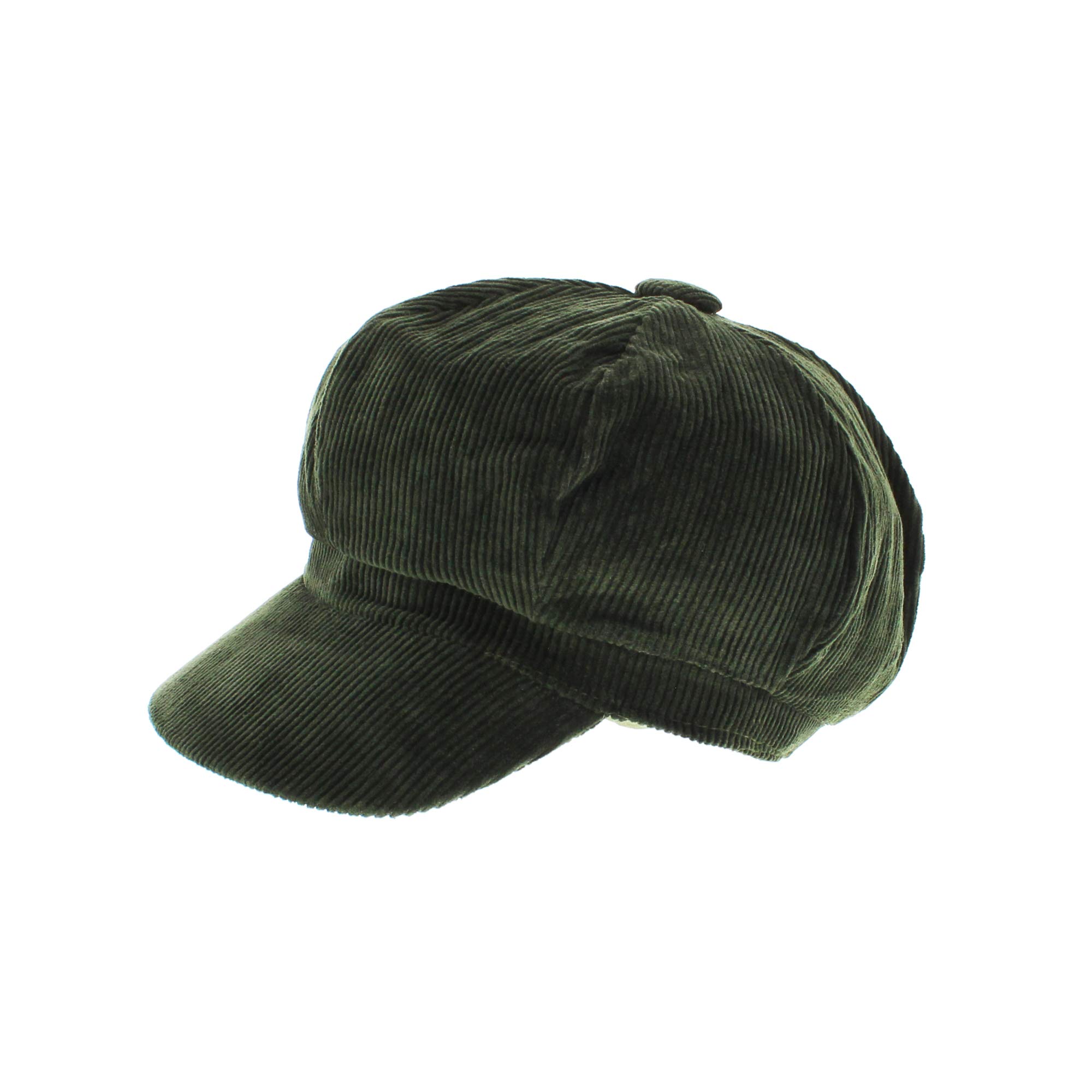 Zac's Alter Ego Vintage Corduroy Newsboy Cap/Baker Boy Hat - Selection of Colours Khaki Green โ image 1