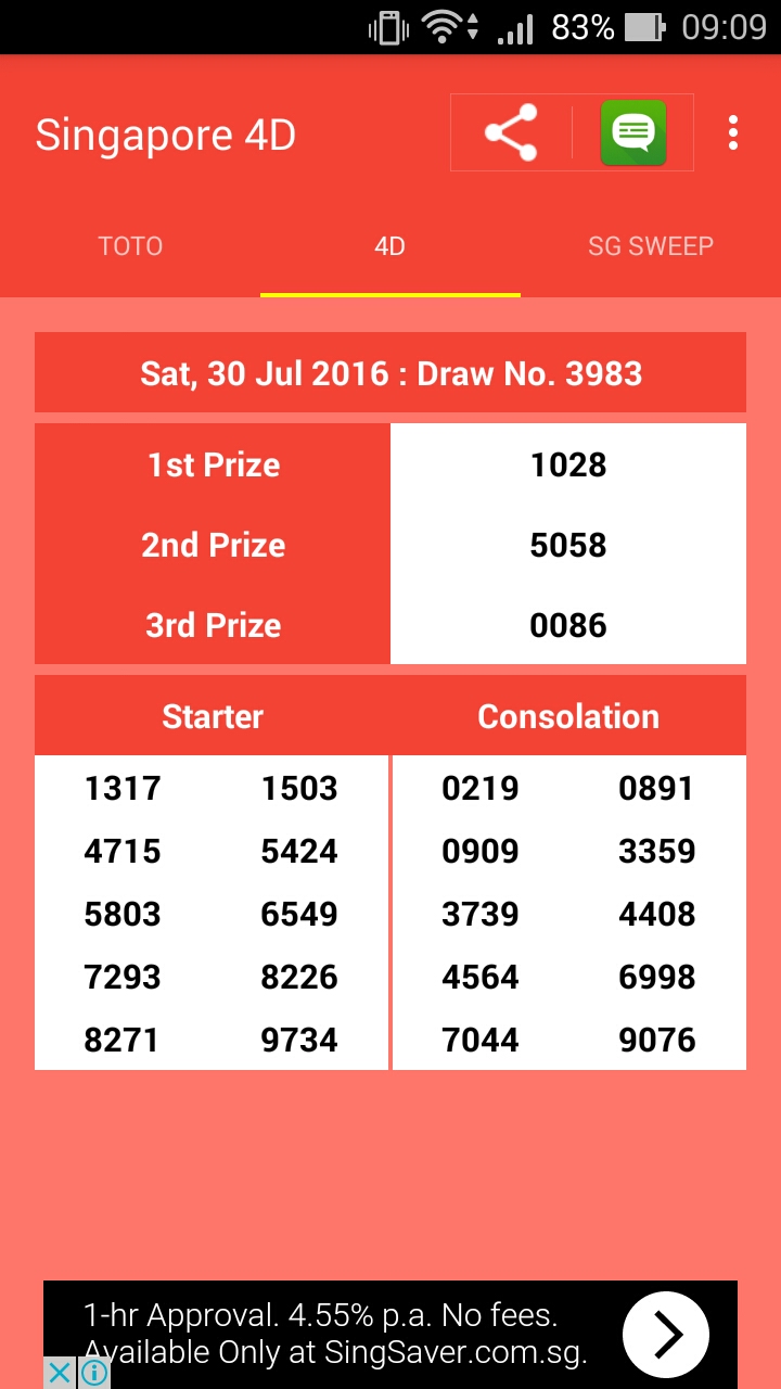 Singapore 4D - App on Amazon Appstore