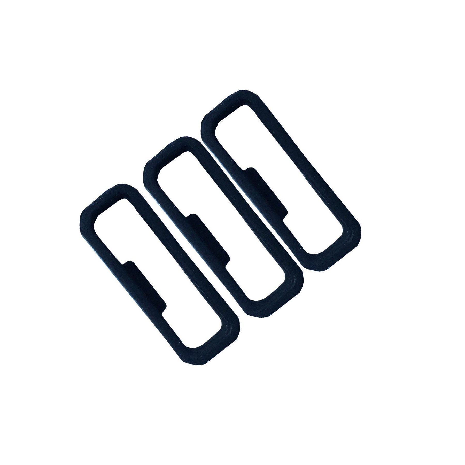 TenCloud Band Fastenners Compatible for Garmin vivosmart HR/HR+, for Approach X40 Replacement Accessories Black Silicone Fastener Ring Secure Loops (3