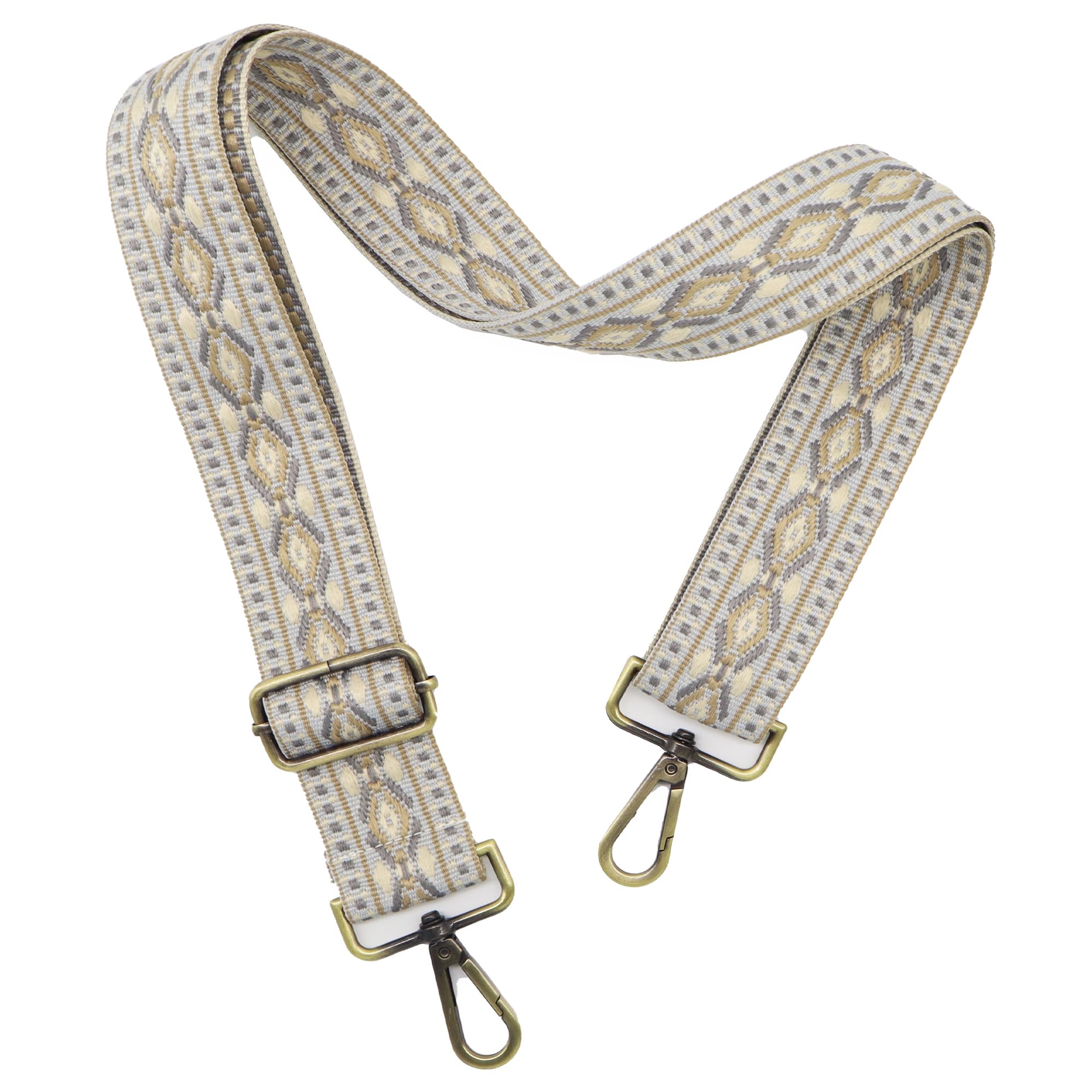 LEMEDE Purse Strap Adjustable Replacement Crossbody Bag Straps Retro Jacquard Embroidery Shoulder Straps for Shoulder Bag