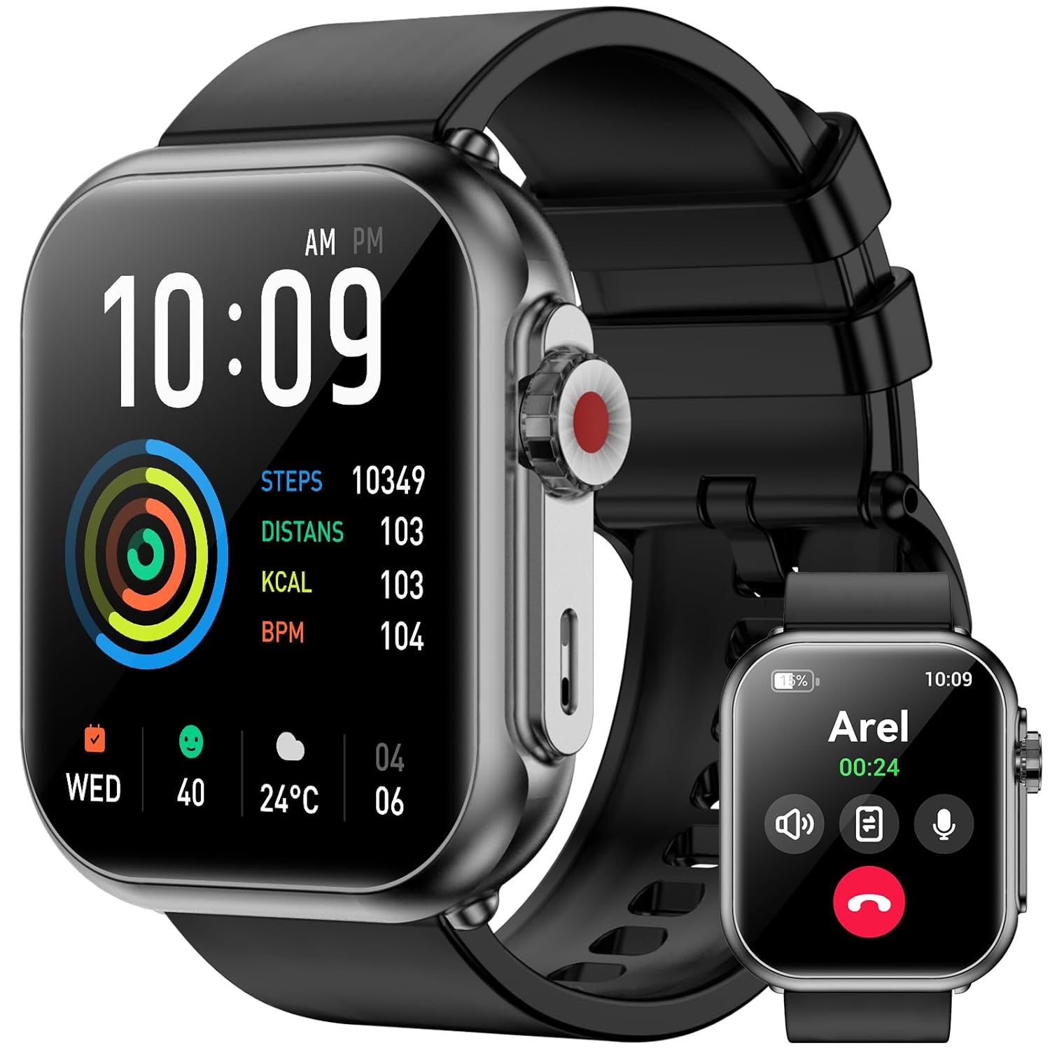 Smart Watch for Men Women 1000mAh Battery 100-Day Standby Time 1 85 HD Screen Fitness Tracker 110 Sport