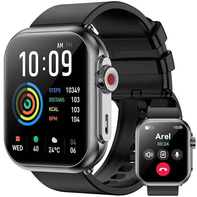 Smart Watch for Men Women 1000mAh Battery 100-Day Standby Time 1 85 HD Screen Fitness Tracker 110 Sport