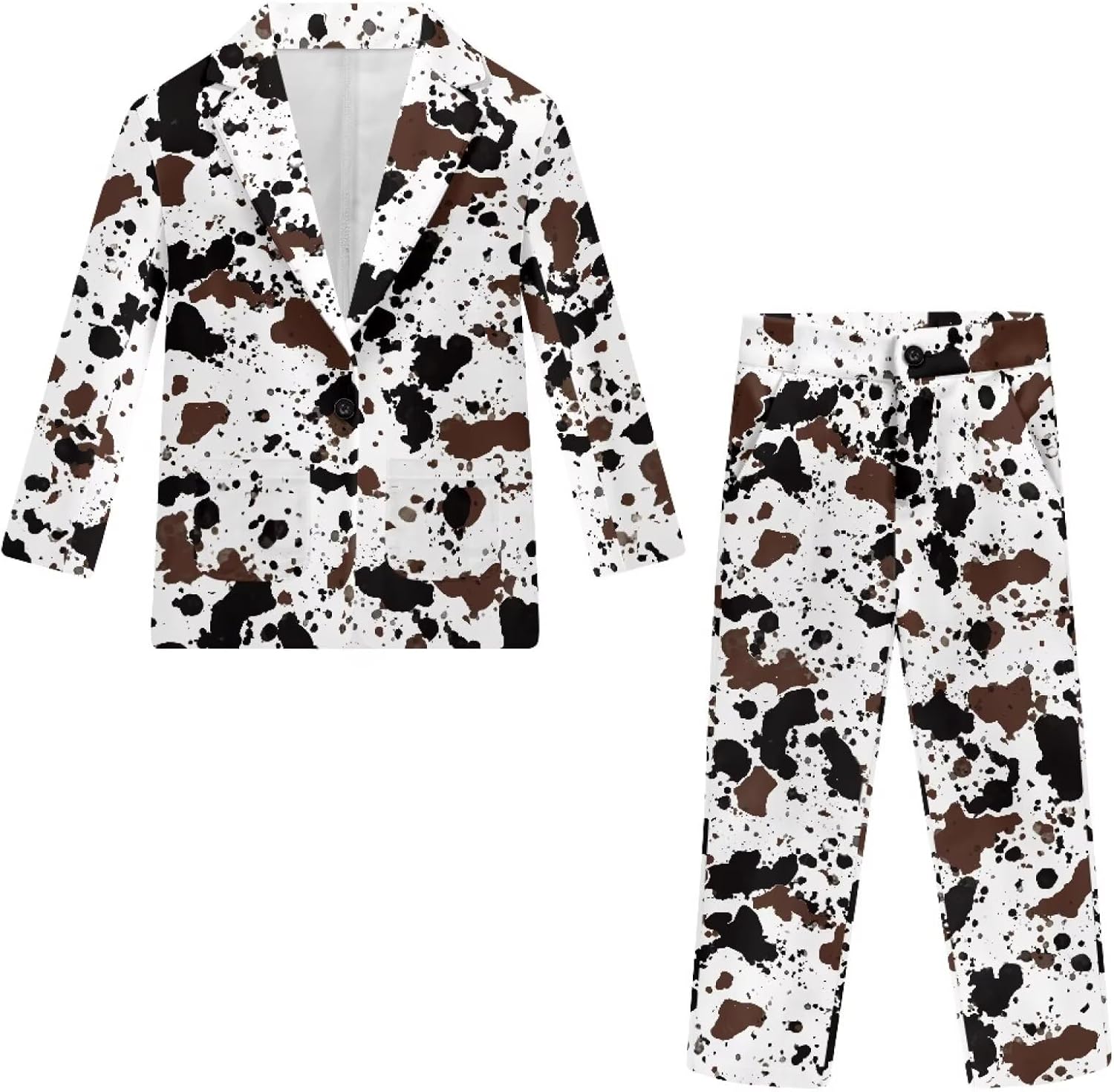 Kids Suit for Boys Suits Slim Fit Boys Suit Set for Party Outfit Funny Kids Graphic Blazer Jacket Party Dinner