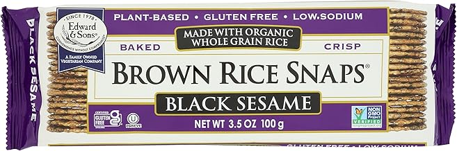 Edward & Sons, Brown Rice Snaps, Black Sesame Flavor, Organic, 3.5 oz