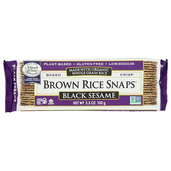 Brown Rice Snaps, Black Sesame Flavor, Organic, 3.5 oz 1