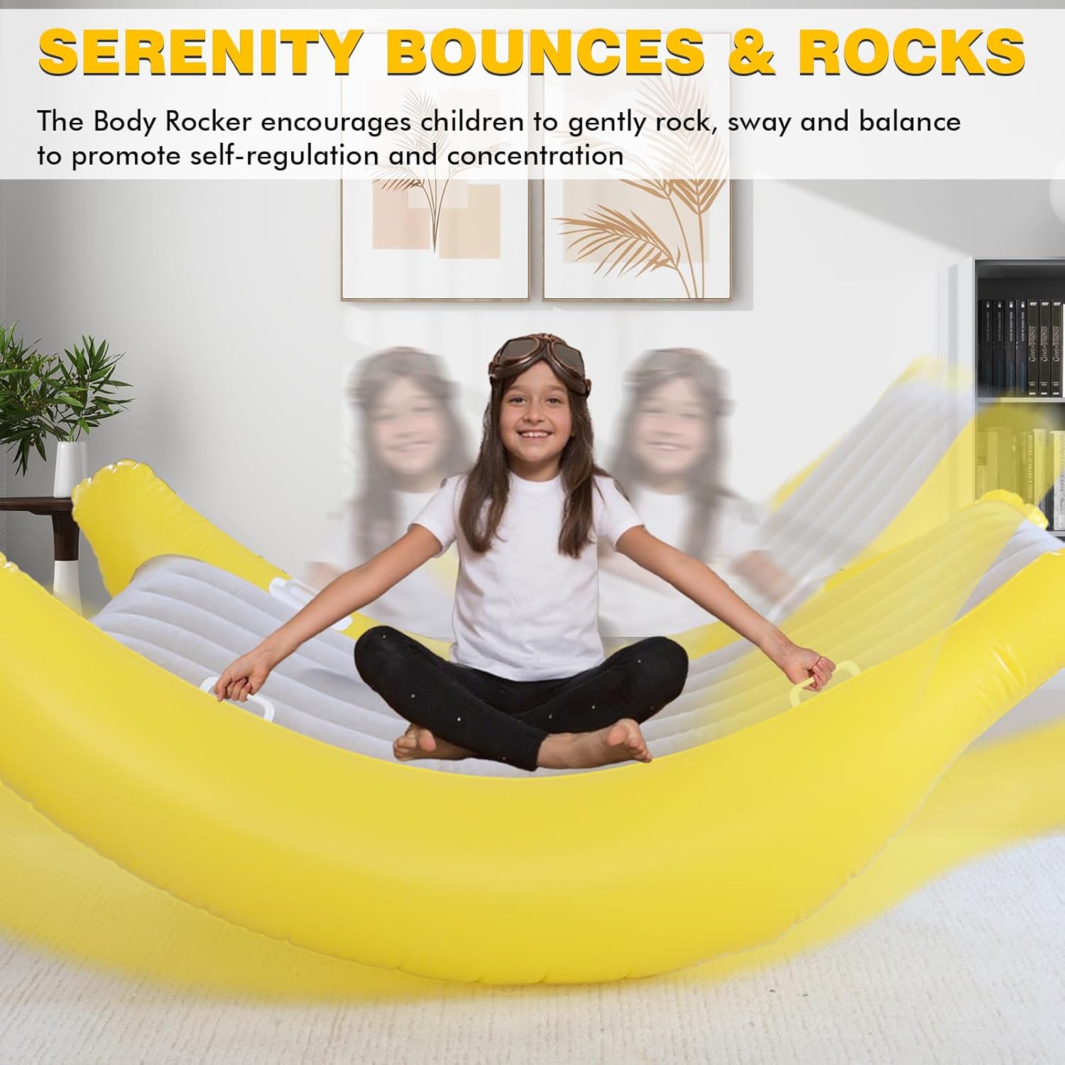 Wdmiya Sensory Chair for Kids, Sensory Room Kids Rocking Chair, Air Cloud Inflatable Sensory Chair, Crash Pads for Children Sensory, Indoor/Outdoor Gifts for Toddler