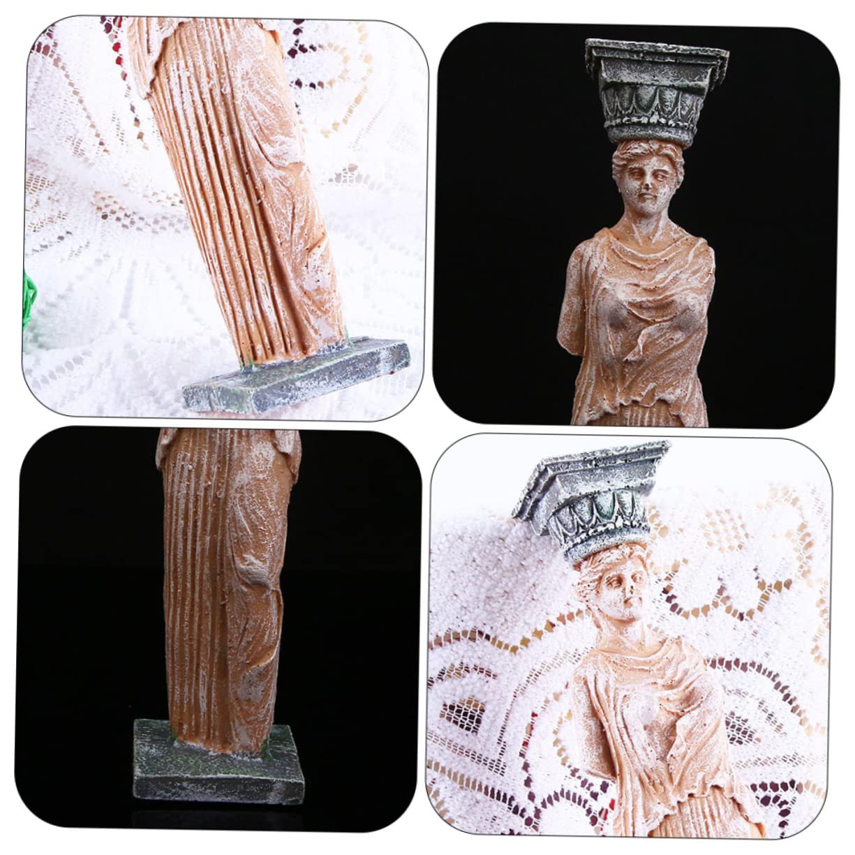 COLLBATH 2 Estatuas de Diosa para Crear un Paisaje Único para Acuario de Resina Pack de 2 Piezas Decoración Elegante y Delicada Fácil de Limpiar para Peceras de Agua Dulce