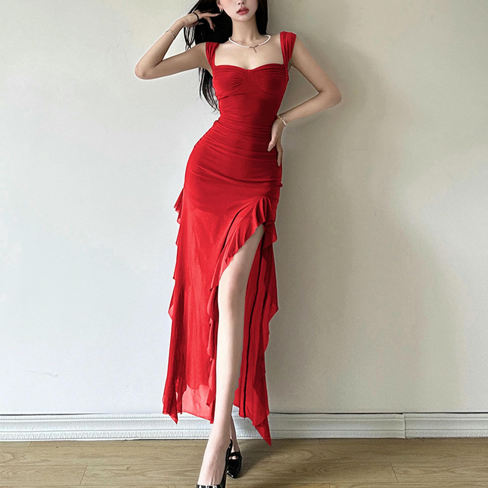Sukienka damska letnia sukienka midi plisowana elegancka tiulowa sukienka midi z