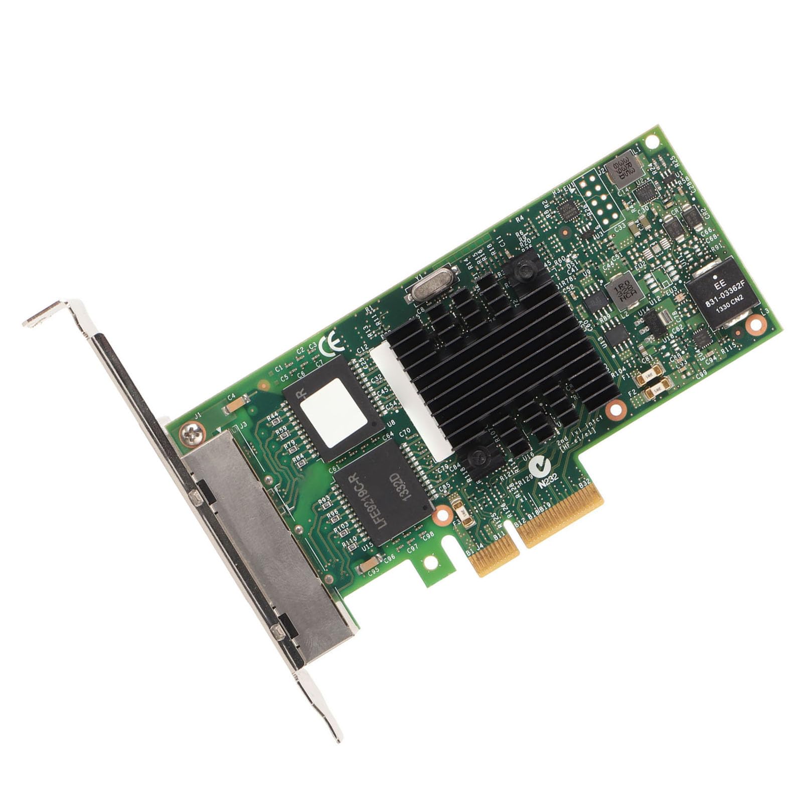 Tarjeta de red PCIe, tarjeta Gigabit Ethernet, 10 100 1000Mbps 4 puertos RJ45 5.0GT S Tarjeta LAN NIC de velocidad de interfaz para transmisión de servidor,