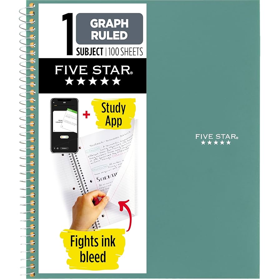 ビジネス・経済 SPIRAL BOOK Amazon.com : Five Star Spiral Notebook + Study App, 1