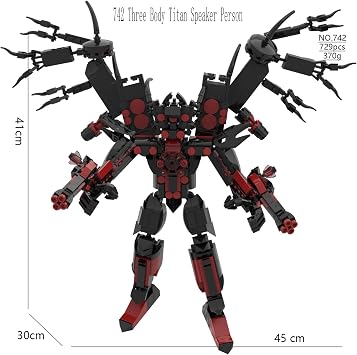 Skibidi Toilet Titan Building Blocks Toy Cameraman Speakerman Clock TV Man Monitor Action Figure Model Horror Game Multiverse Upgraded Adults Kids Fans Collectible Animation Birthday Gift B