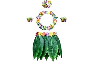 Charming Leaf Hula Skirt Costume for Vibrant Hawaiian Celebrations