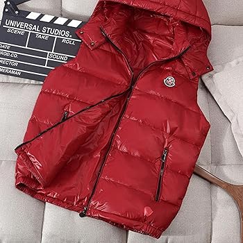 Amazon | [Vihana] エナメル 光沢 中綿ベスト メンズ ホワイトダック