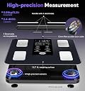 GE Smart Scale for Body Weight: 8-Electrode Digital Bathroom Scale for Body Weight Fat BMI Muscle Mass Full Body Composition Analyzer 27 Measurements Bluetooth Highly Accurate Weighing Scale, 400 lbs gallery image