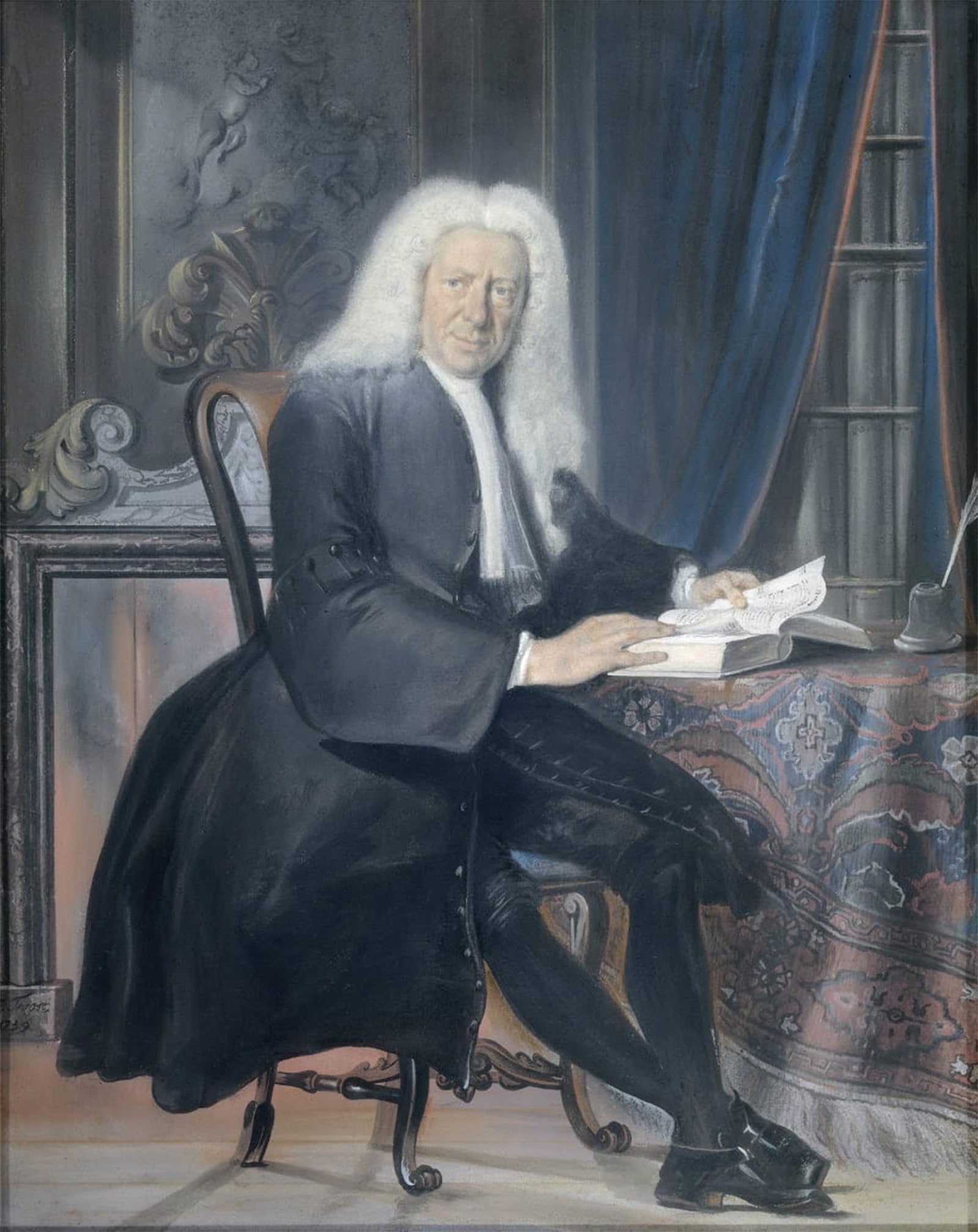 SERENDIPITP Retro Picture Poster Wall Art Pictures Painting Carel Bouman Factor in Amsterdam and Poet by Cornelis Troost Wall Art Canvas Print for Wall Decor 60x90cm