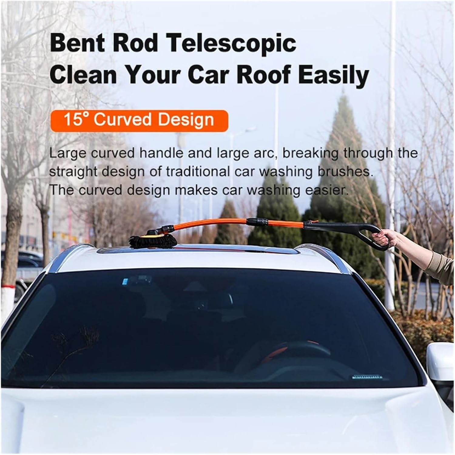 Fit for Car Wash Brush Mop Cleaning Tool with Long Handle Kit for Washing Detailing Cars Truck, SUV, RV, Trailer, Boat Chenille Microfiber Sponge Not Hurt Paint Scratch Free(2PCS brush)