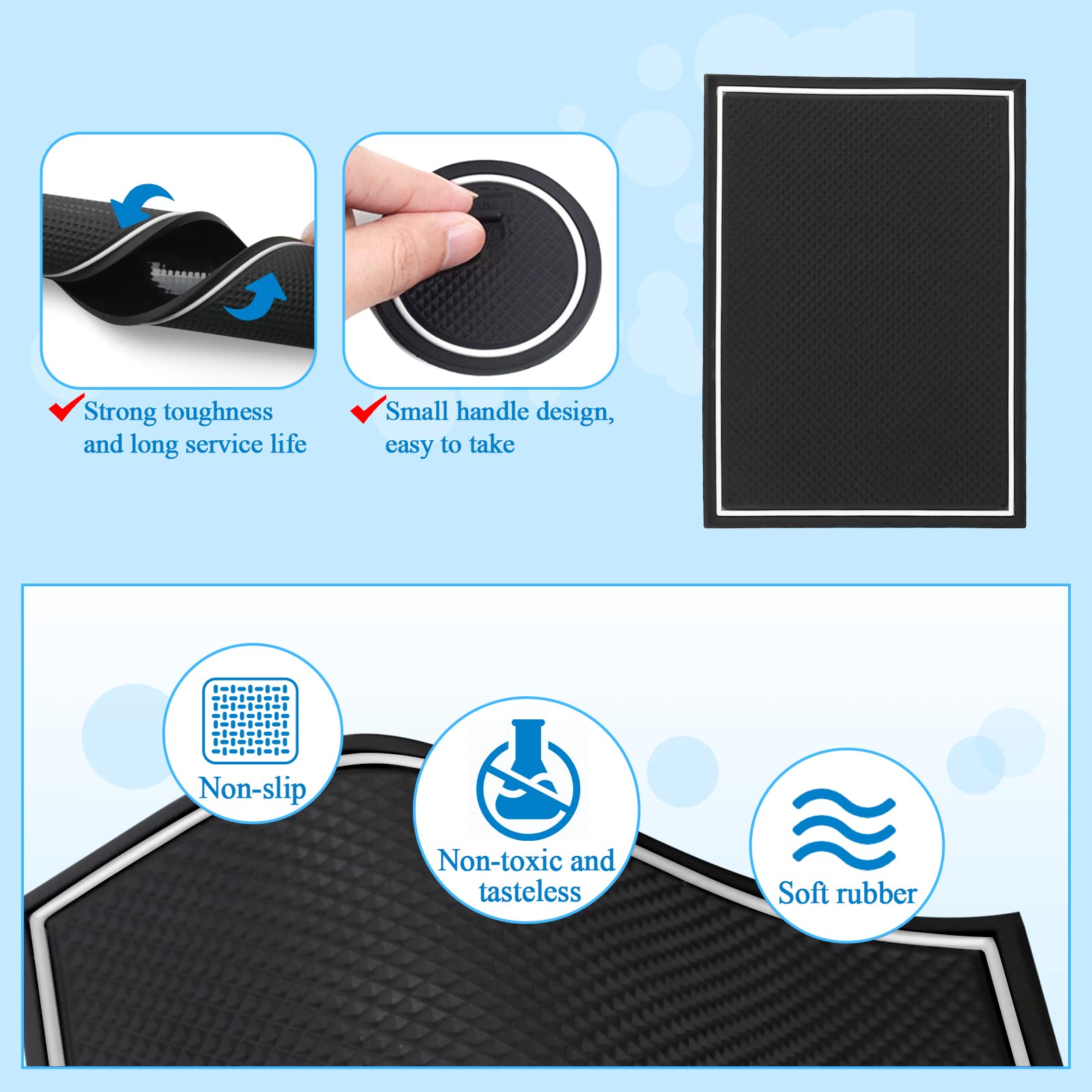 Tapis Voiture Sur Mesure Tapis Caoutchouc GAFAT Pour Renault Clio 4 2013-2019 - Protection Console Centrale Et Portes - Rouge Accessoire Renault Clio 4