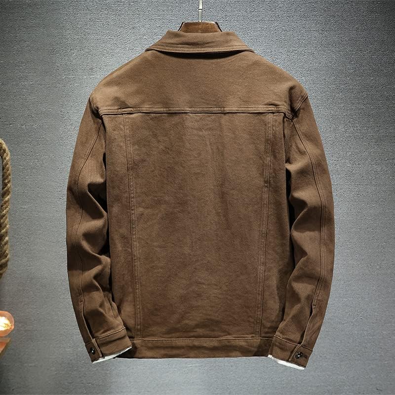 AAPAH Retro Male Oil Waxed Jacket Canvas Cotton Khaki Military Uniform Light Casual Work Style Coats Man Clothing