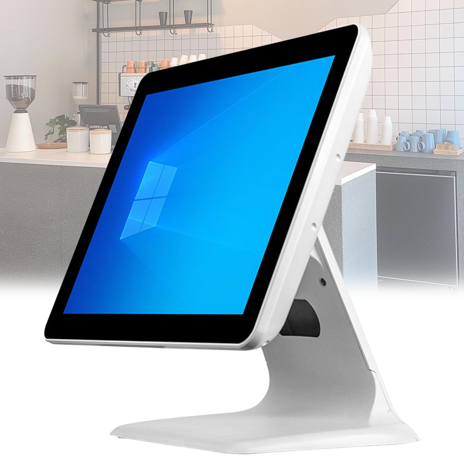 Terminale POS for vendita al dettaglio sistema POS ristoranti registratore di cassa con Windows 10 Professional for piccole imprese(White)