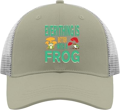 Hat Everything is Better with A Frogs Dad Hats for Men Vintage Denim Hats Adjustable