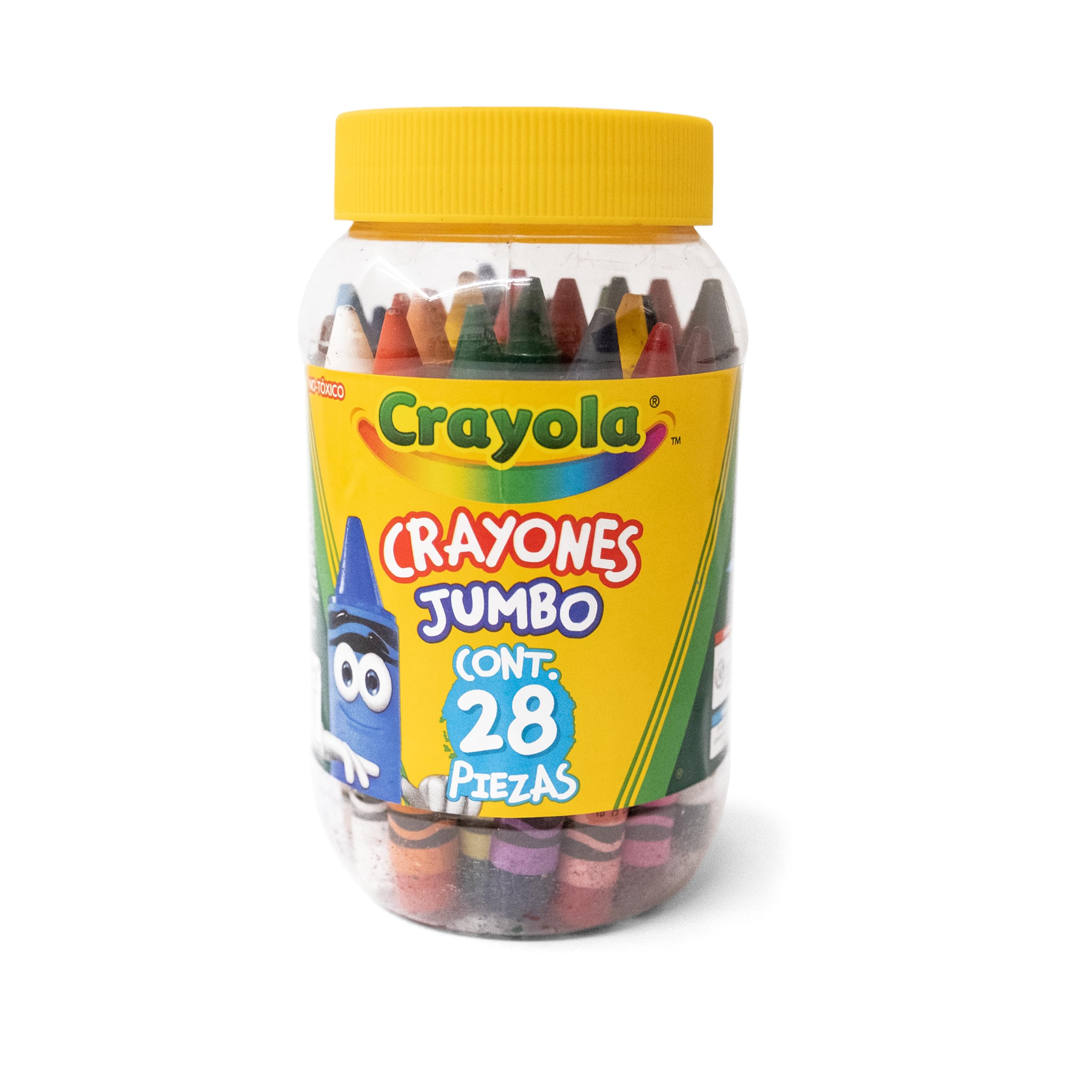 CRAYOLA Jumbo Wax Crayons, 28 Count in Resealable Tin, Multicolour, 52-3037