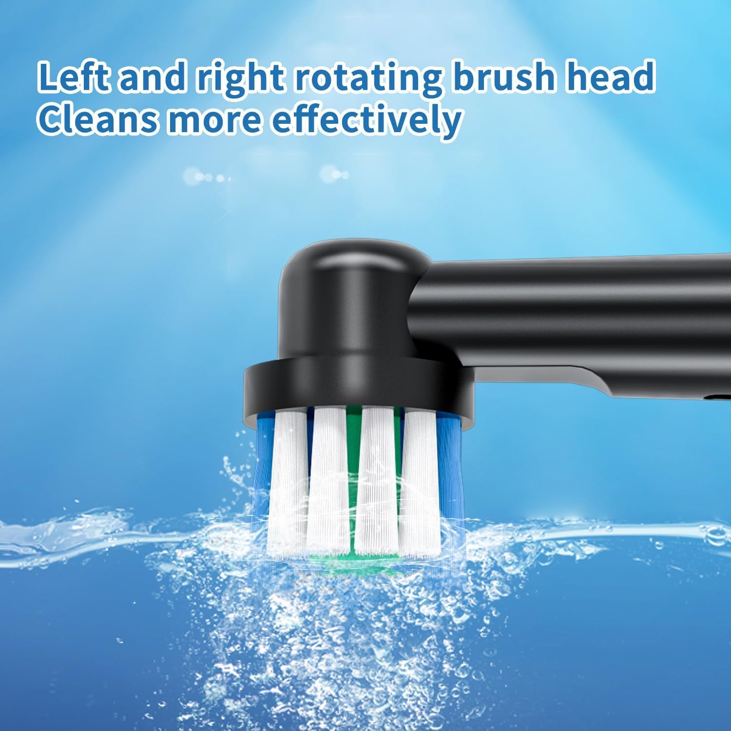 Deep Clean Rechargeable Electric Powered Toothbrush, Rechargeable Electric Toothbrush with 8 Brush Heads,Pressure Sensor to Protect Gums