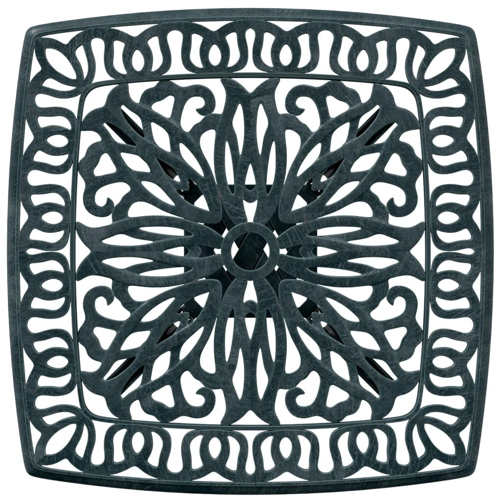 M400K818 - Mesa de jardín de Aluminio Fundido, Color Verde, 53 x 53 x 53 cm, para pícnic, Barbacoa, jardín, Camping, Boda, Fiesta, Catering