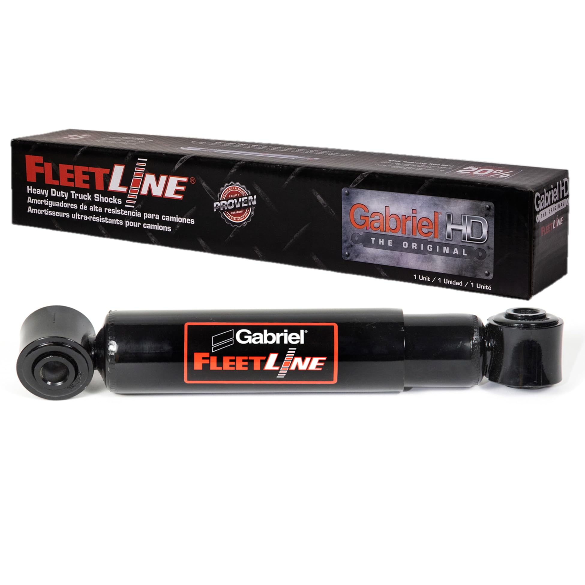 Gabriel 85119 FleetLine HD Truck Front Shocks Fits Kenworth T660 T680 T880 W990; Peterbilt 348, 389 567 579; OEM# B71-6012