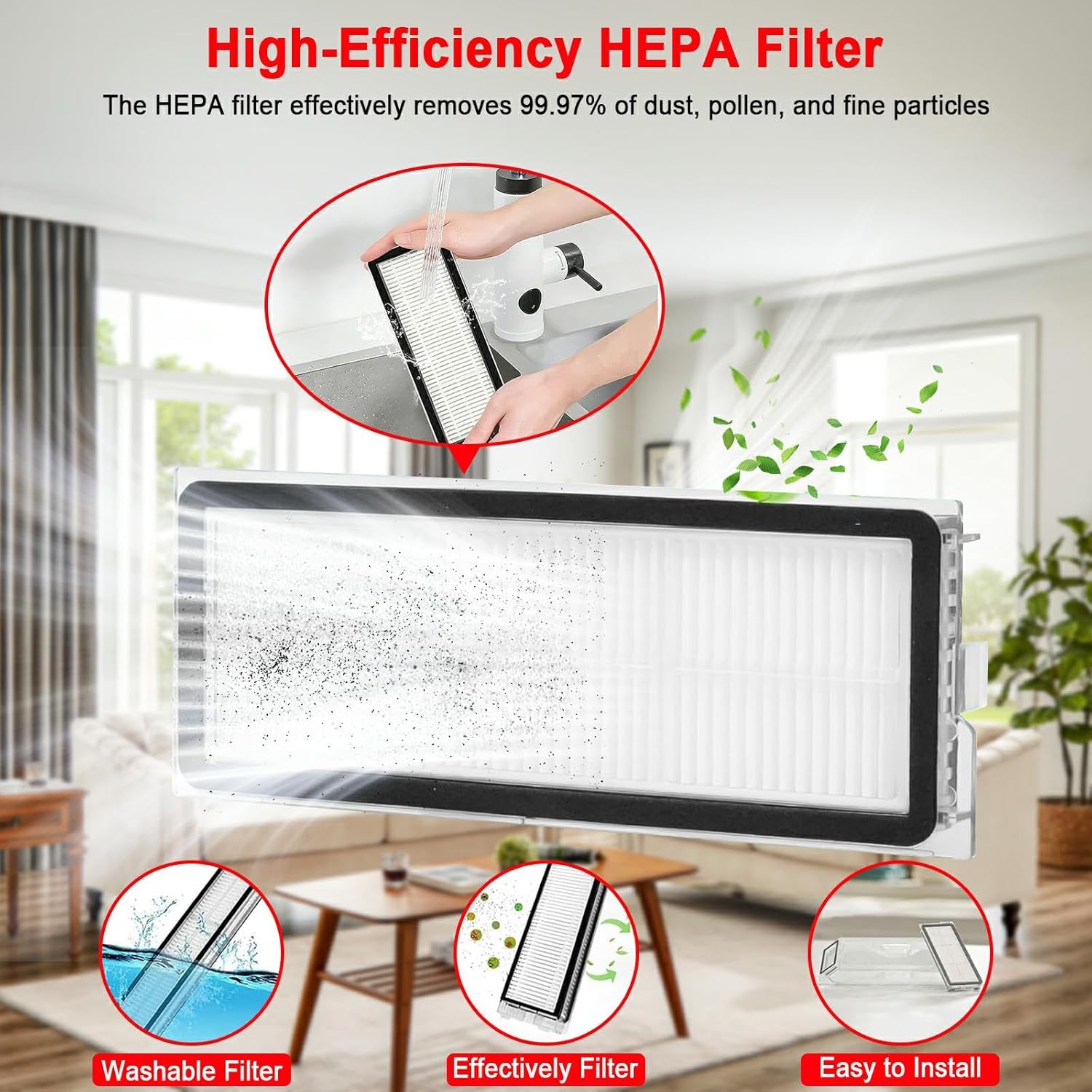 34 PCS Accessories Replacement Kit for Roborock Qrevo S/Qrevo Plus/Qrevo Pro/Qrevo MaxV Vacuum Robot,2 Main Brush,8 Mop Pads,8 Side Brushes,6 HEPA Filter,6 Dust Bags,3 Cleaning Brushes,1 Screwdriver